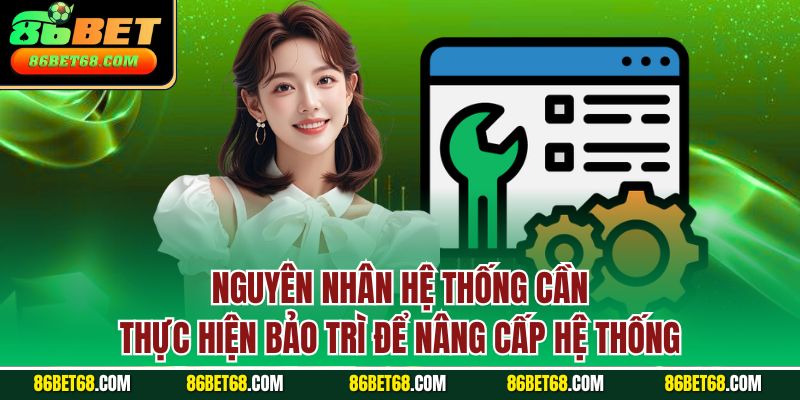 Nguyên nhân hệ thống cần thực hiện bảo trì để nâng cấp hệ thống